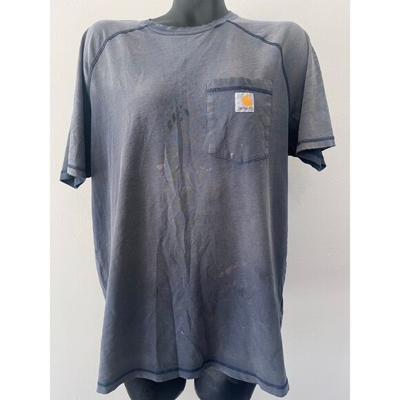 Carhartt Thrashed T-shirt Distress Relaxed Men L Sun-Faded Paint Splatter Grunge - Picture 2 of 5